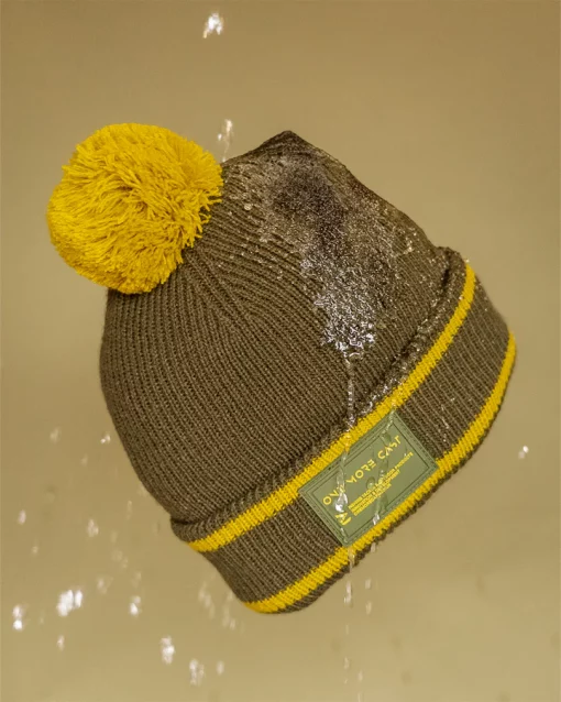 OMC Bobble Beanie Green Mustard One Size