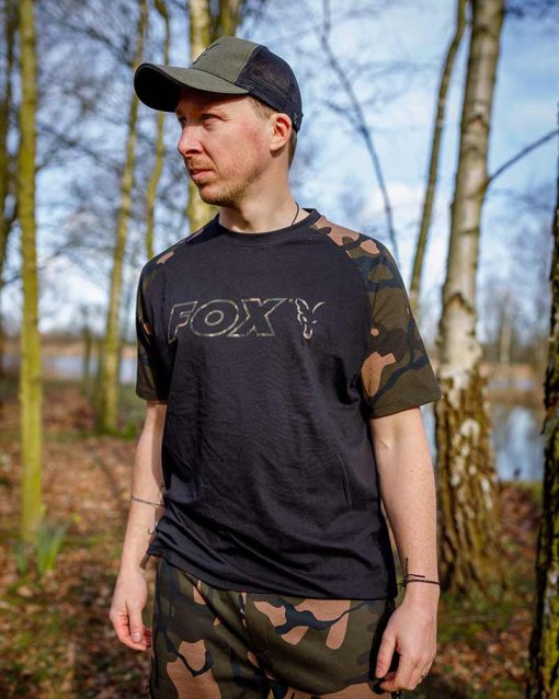 Fox Black / Camo Outline T Shirt - Image 5