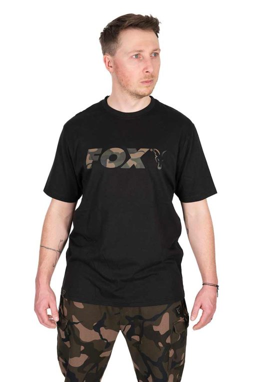 Fox Black / Camo Logo T Shirt – Tackle Tavern