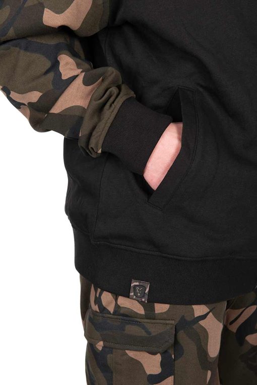 Fox LW BLack / Camo Split Zip Hoody - Image 3