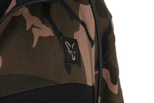 Fox LW BLack / Camo Split Zip Hoody - Image 4