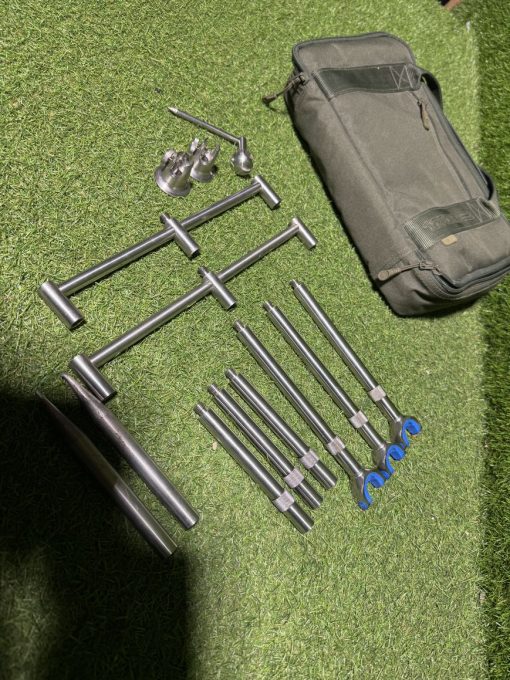 1x Korda Singlez Set Stainless 3 Rod with Locdowns In Singlez Bag - PRE LOVED