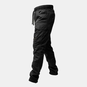 Kumu Utility Cargo Trousers Black