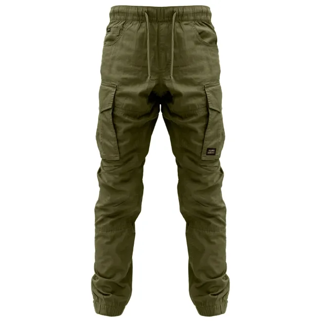 Kumu Utility Cargo Trousers Khaki