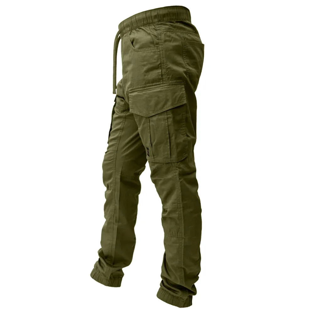 Kumu Utility Cargo Trousers Khaki - Image 2
