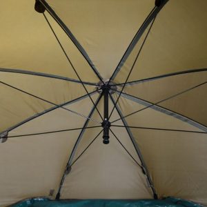 Alternative view of NGT XPR Shelter - Brolly system with Zip on Front. Includes groundsheet, Storm Poles and Case