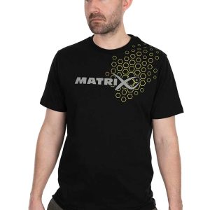 Matrix Hex Print T-Shirt Black - Image 3