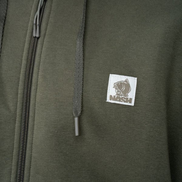 Nash Make It Happen Badge Zipped Hoody Green - Image 3