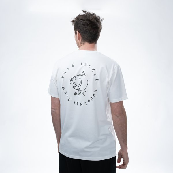 Nash Make It Happen Carp Logo T-Shirt Ecru - Image 2