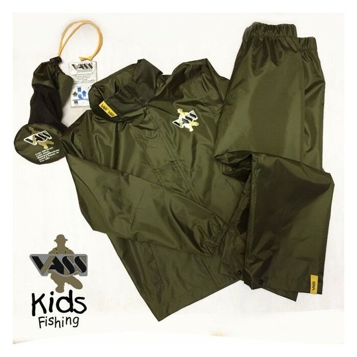 Vass Water Proof Breathable Kids Jacket & Trouser Khaki