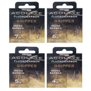 Drennan Acolyte Gripper Fluorocarbon Hooks to Nylon