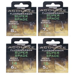 Drennan Acolyte Super Spade Fluorocarbon Hooks to Nylon