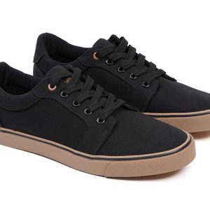 Fox Black canvas shoe