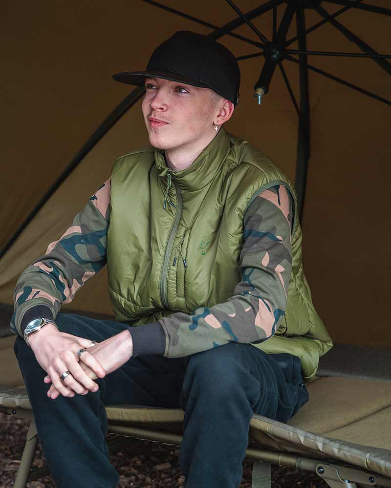 Fox Olive quilted 100 Gilet - Image 6