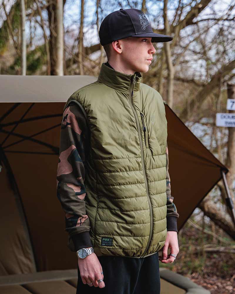 Fox Olive quilted 100 Gilet - Image 7