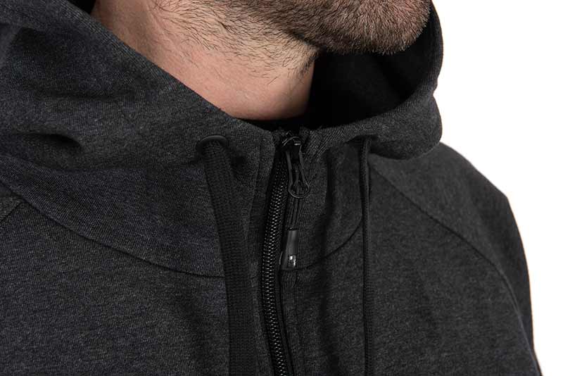 Matrix Charcoal Marl Zip Hoody - Image 4