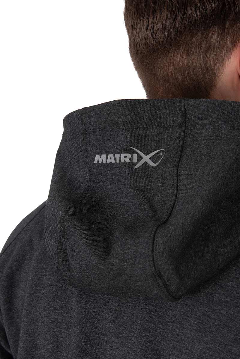 Matrix Charcoal Marl Zip Hoody - Image 6