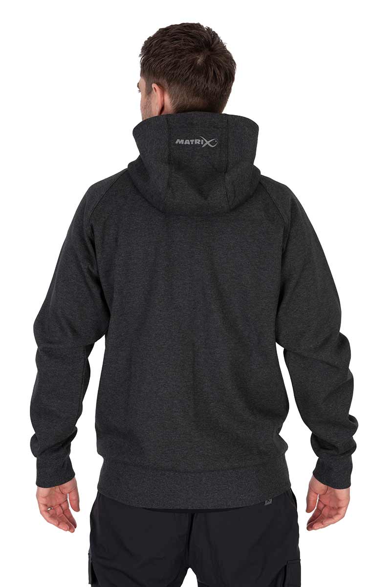 Matrix Charcoal Marl Zip Hoody - Image 8