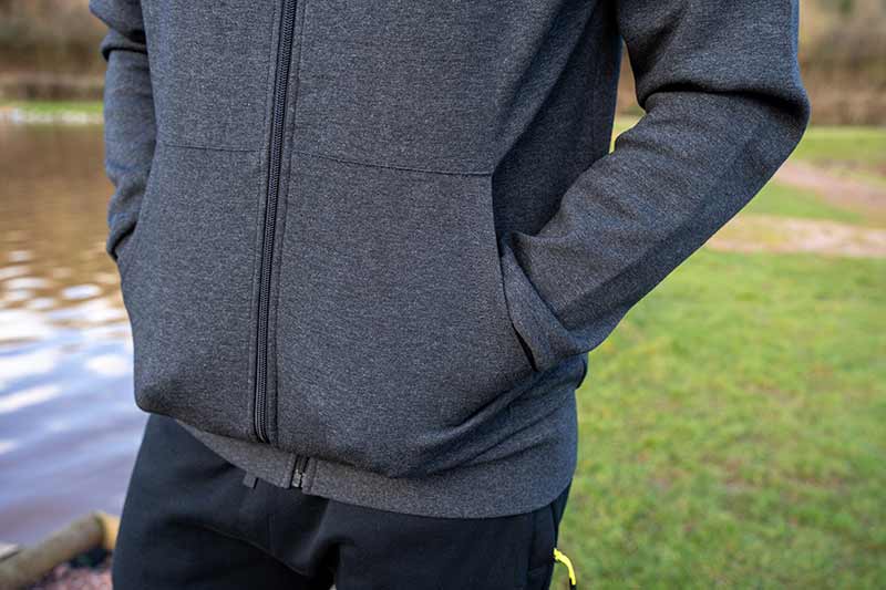 Matrix Charcoal Marl Zip Hoody - Image 9