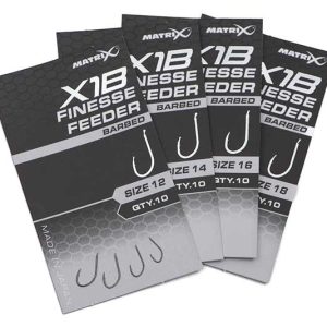 Matrix X1B Finesse Feeder Barbed Eyed Hooks