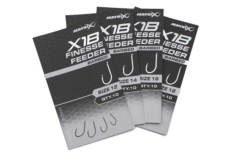 Matrix X1B Finesse Feeder Barbed Eyed Hooks
