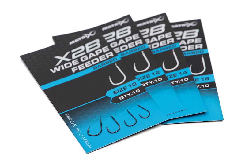 Matrix X2B Wide Gape Feeder Barbed Eyed Hooks