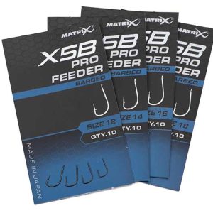 Matrix X5B Pro Feeder Barbed Eyed Hooks