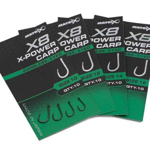 Matrix X8 X-Power Carp Barbless Eyed Hooks