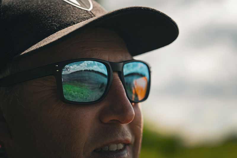 Fox Rage Transparent Black Brown Lens Mirror Blue Polarised Sunglasses - Image 5