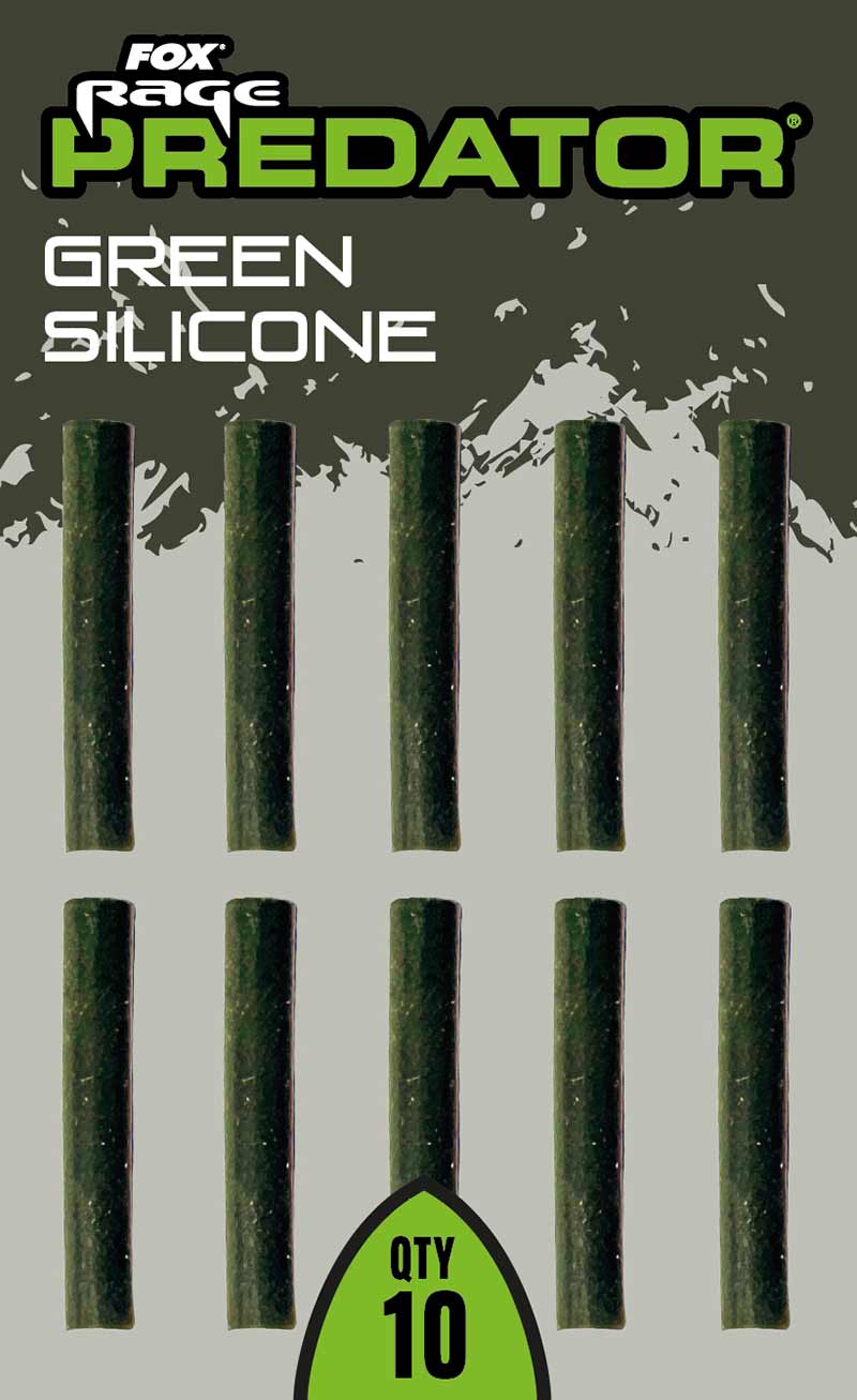 Fox Rage Green Silicone 10pcs