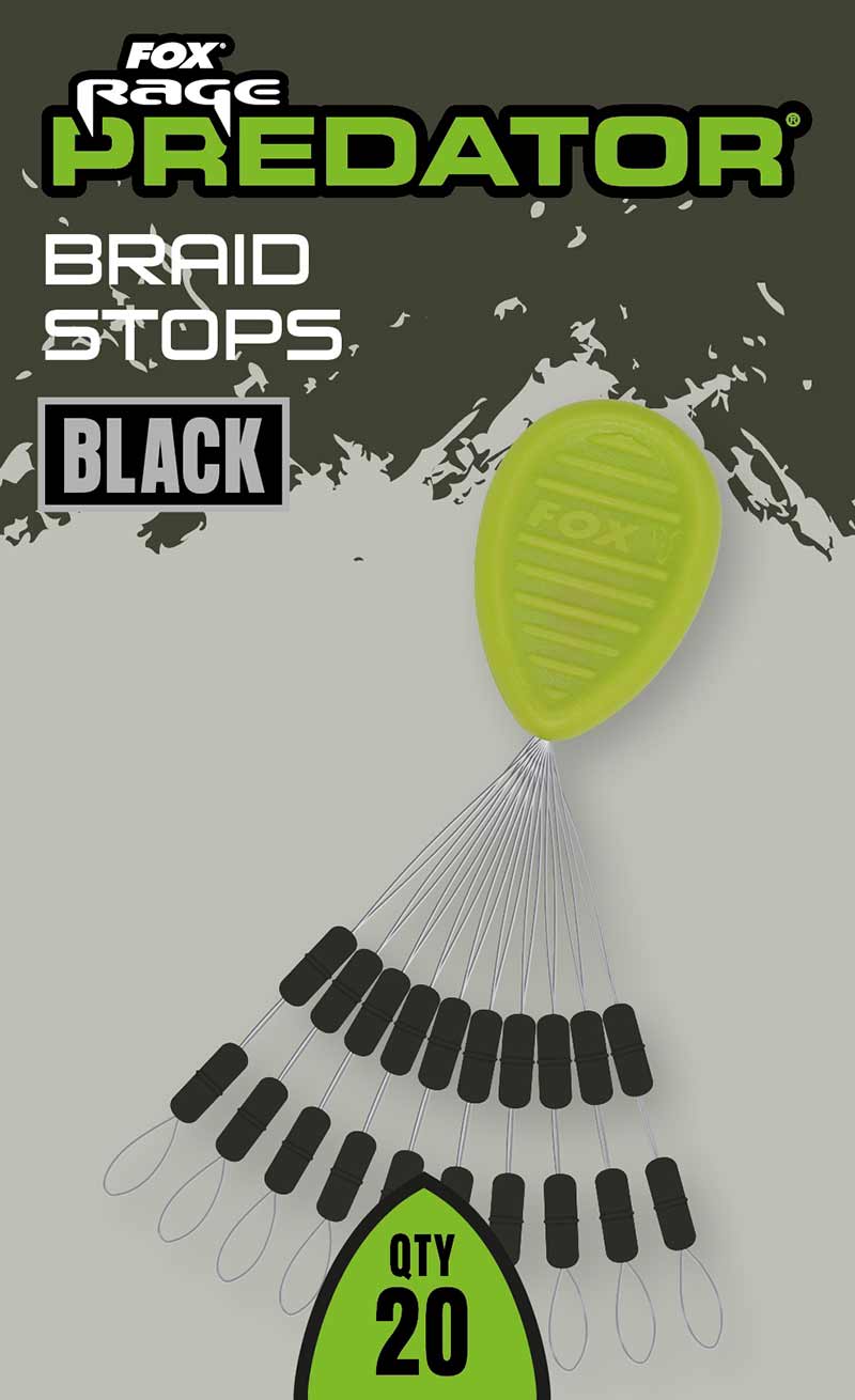 Fox Rage Braid Stops Black 10pcs