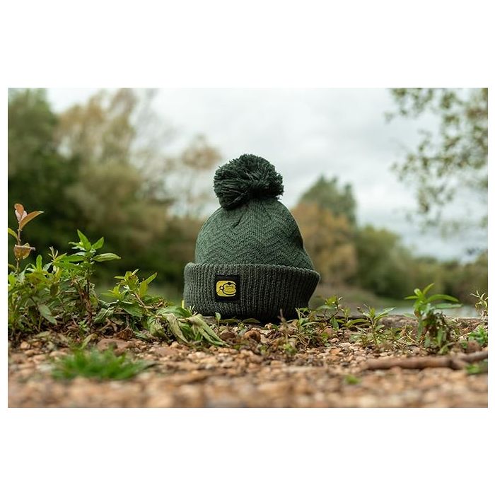 Ridgemonkey APEarel ThermaPro Waterproof Bobble Hat Green - Image 3