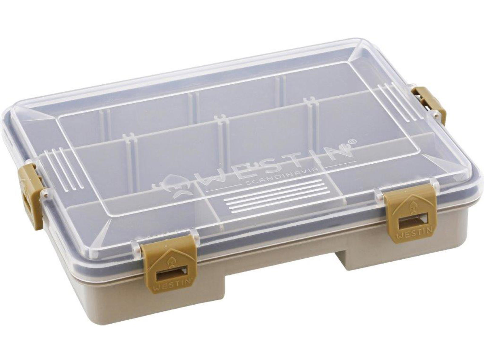 Westin W3 Waterproof TACKLE Box - 23 x 17 x 5.5CM S7 GREY/CLEAR