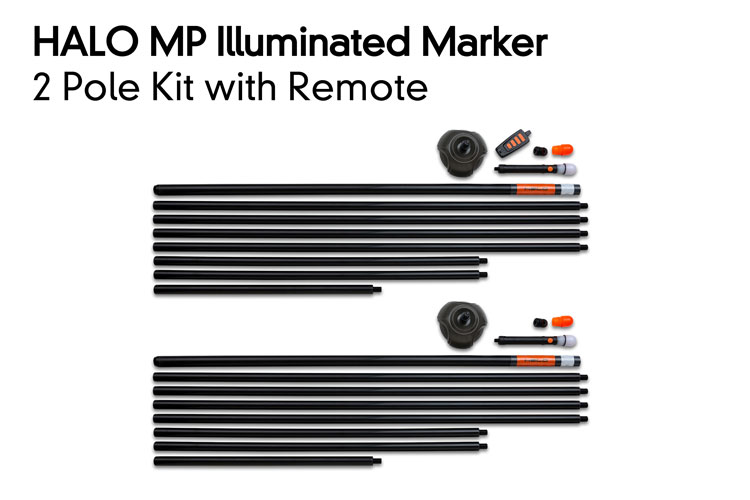 Fox Halo Illuminated Marker Pole - 2 Pole Kit Inlcuding Remote