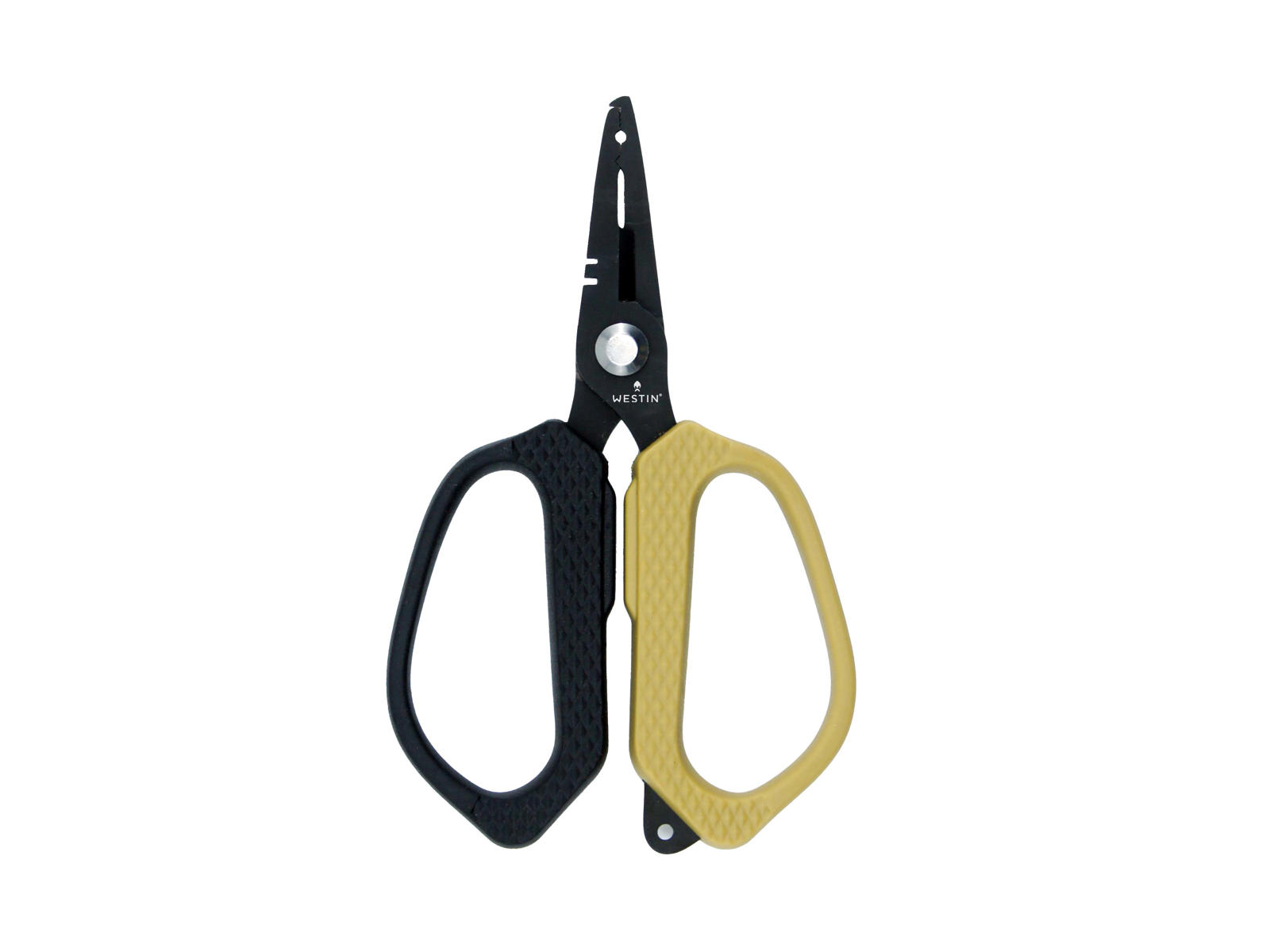 Westin BRAID SCISSOR & SPLITRING PLIER STAINLESS 5"/12.5CM BLACK/SAND