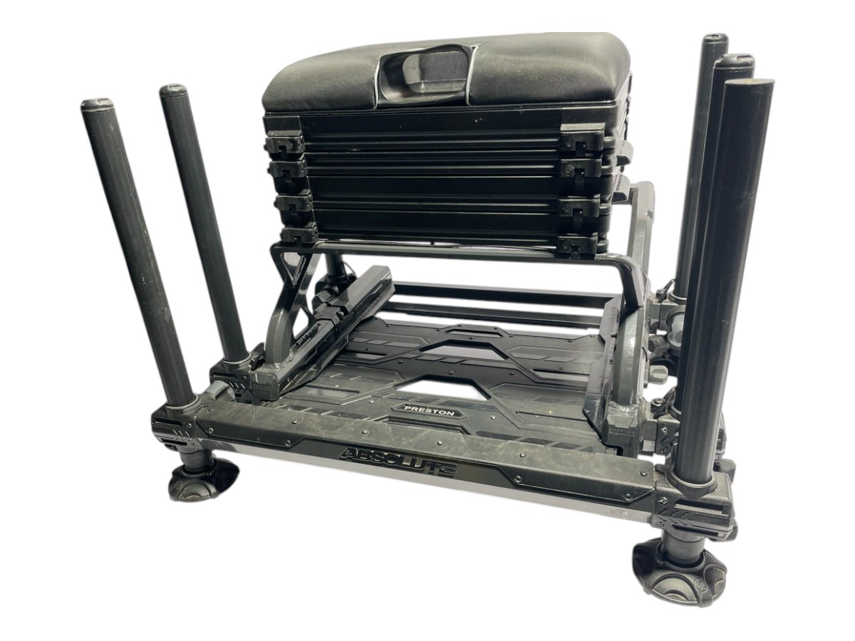 1x Preston Absolute Seat Box Graphite Edition - ORAZ22 - PRE LOVED