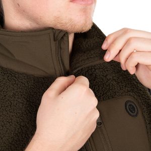 Fox Olive Sherpa Hybrid Gilet - Image 4