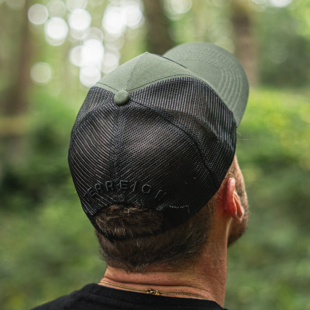 Terreign Icon Trucker Cap Green with Black - Image 3