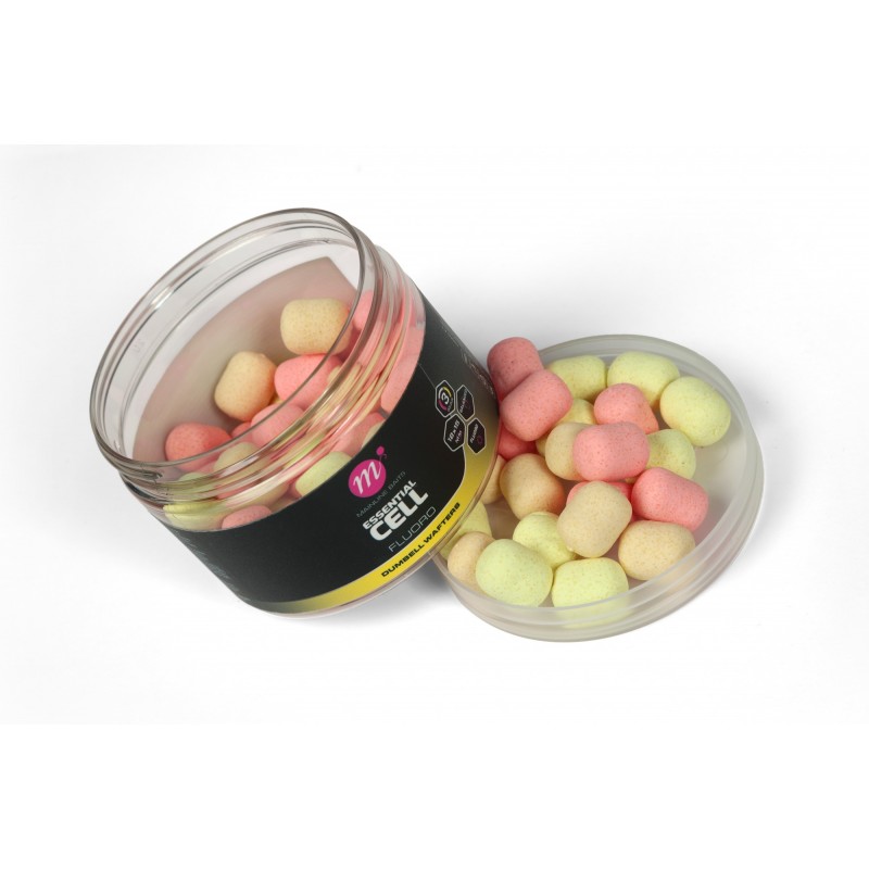 Mainline Fluoro Dumbell Wafters 15mm Pink, Yellow & White Mix - Image 3