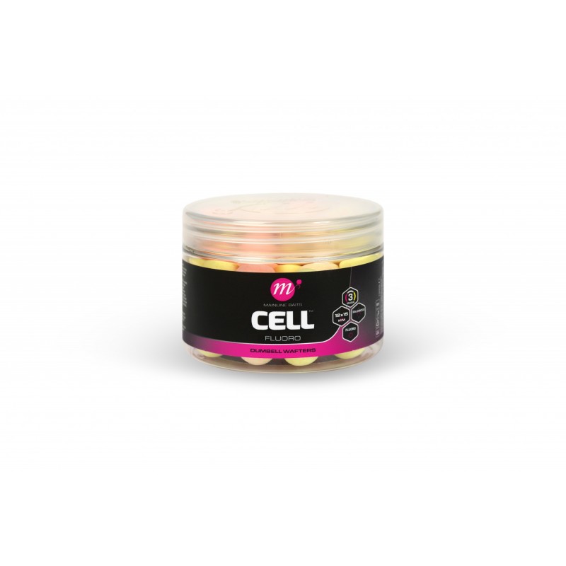 Mainline Fluoro Dumbell Wafters 15mm Pink, Yellow & White Mix - Image 4