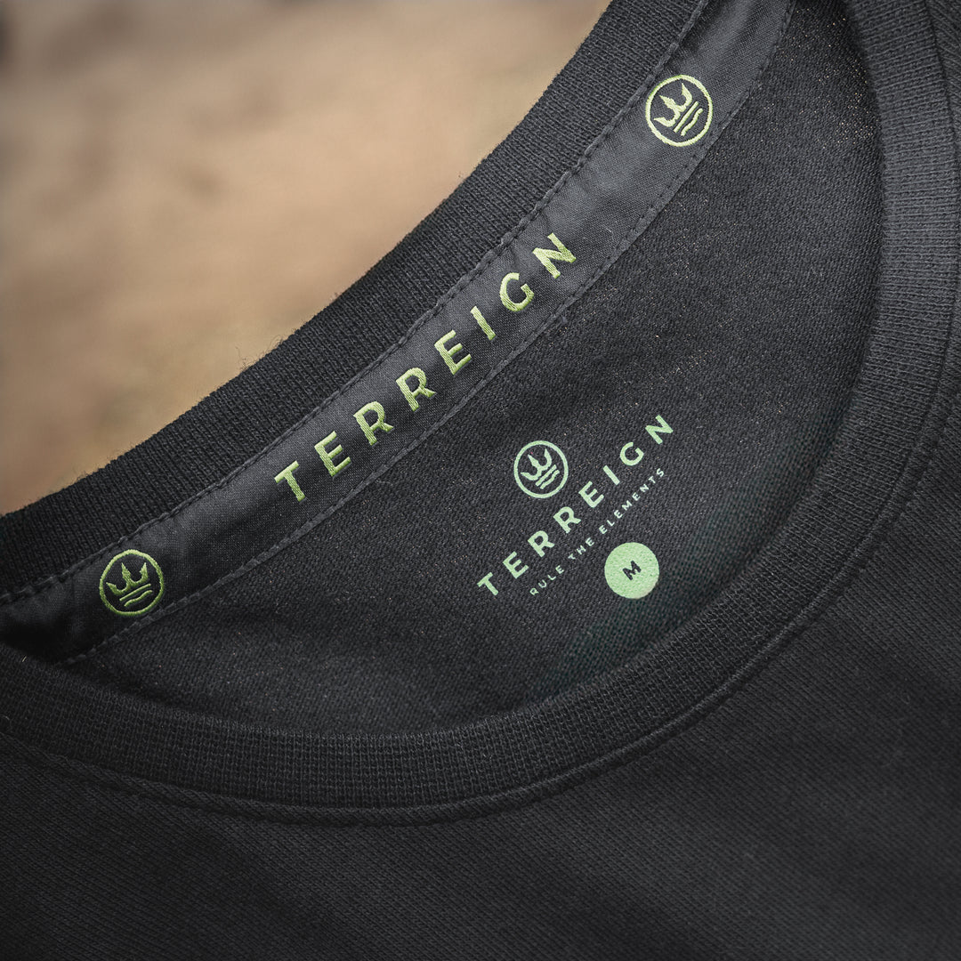 Terreign Retro Bobbin T-Shirt Black - Image 3