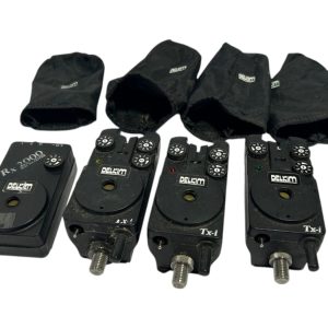 Alternative view of 3x Delkim Txi Mk1 Alarms With Receiver - A3 - PRE LOVED