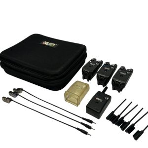 Alternative view of 3x Delkim Txi Plus W/B/P Alarms with Recevier Snags and Lights in Case - G22 - PRE LOVED