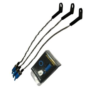 4x Solar Large Blue Titanium Indicator Heads with 3 Chains - D22 - PRE LOVED