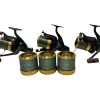 3x Daiwa Emblem 45 5000LD QD OT with SCW 5000C QD Spare Spools  - F10 - PRE LOVED