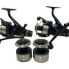 2x Shimano Aero 5000GTE with 2 Spare Spools - E16 - PRE LOVED