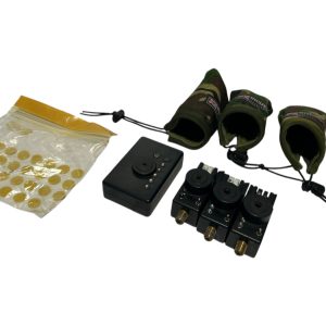 Alternative view of 3x Neville MK2 Remote Alarms Blue with Recevier and Spare Rollers - 1 VERY SMALL CRACK ON 1 - C4 - PRE LOVED