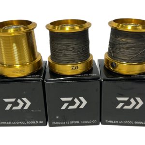 Alternative view of 3x Daiwa Emblem 45 SCW QD OT Spare Spools - E8 - PRE LOVED