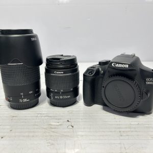 Alternative view of 1x Canon EOS 1300D with EFS 18-55 and EF -300 Lenses - E27 - PRE LOVED