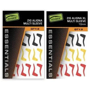 Fox Edges Zig Aligna kit Multi Sleeve kit (3 yellow, 3 red and 3 black)